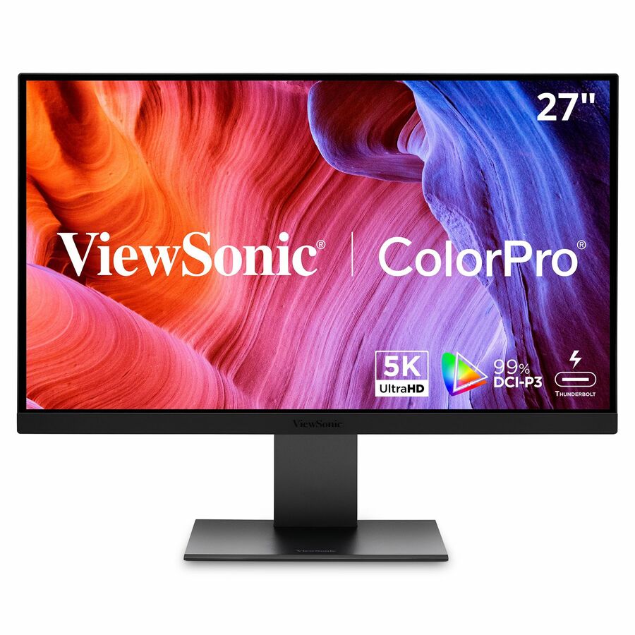 ViewSonic VP2788-5K 27 Inch 5K Mac-Ready Monitor, IPS with 100% sRGB, 99% DCI-P3 and Pantone Validated for Mac Studio Desktop Setups, Advanced Ergonomics, Thunderbolt 4, USB, HDMI, and DisplayPort