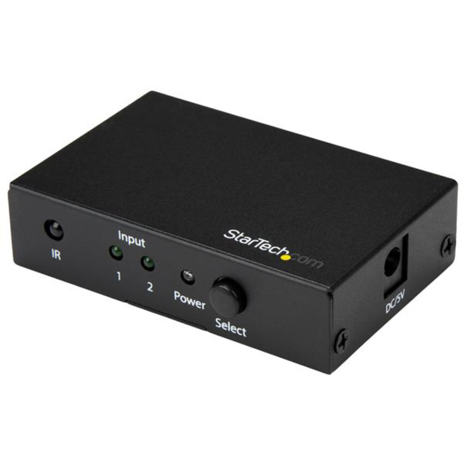 StarTech 2 Port HDMI Switch - 4K 60Hz - Supports HDCP - IR - HDMI Selector - HDMI Multiport Video Switcher - HDMI Switcher