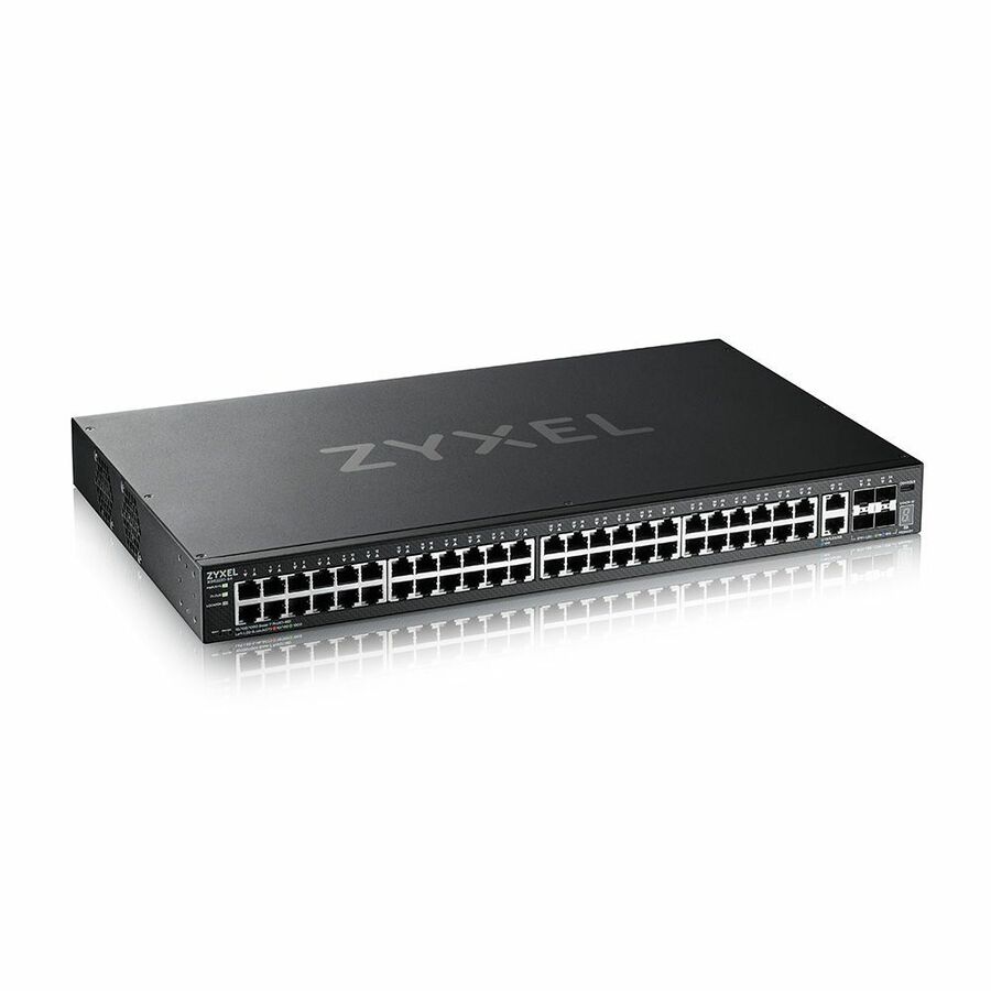 ZYXEL XGS2220-54 48-Port Gigabit L3 Managed and Nebula Pro Cloud Managed Switch with 4 SFP+ 10G Uplinks and 2 10G Ethernet Ports