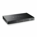 ZYXEL XGS2220-30F-DC 24-Port Gigabit SFP L3 Managed and Nebula Pro Cloud Managed Switch with 4 SFP+ 10G Uplinks and 2 10G Ethernet Ports (DC Power Version)