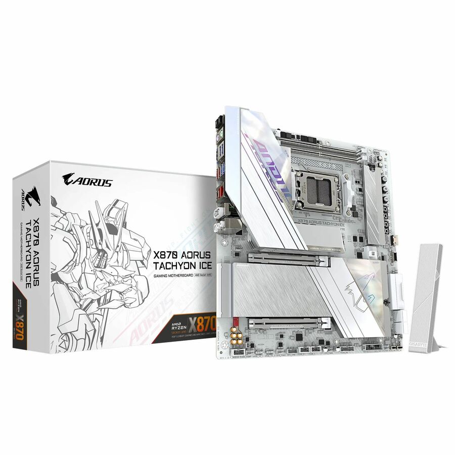 Aorus Ultra Durable X870 A TACHYON ICE Gaming Desktop Motherboard - AMD X870 Chipset - Socket AM5 - Extended ATX