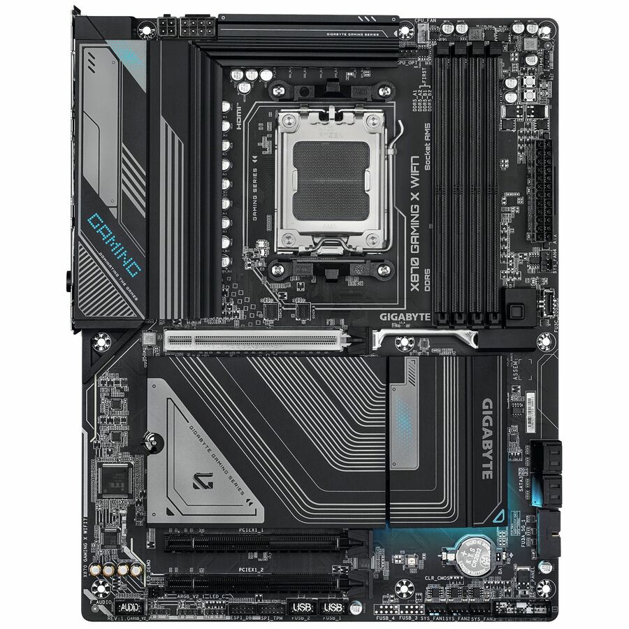 GIGABYTE X870 GAMING X WIFI7 Gaming Desktop Motherboard - AMD X870 Chipset - Socket AM5 - ATX