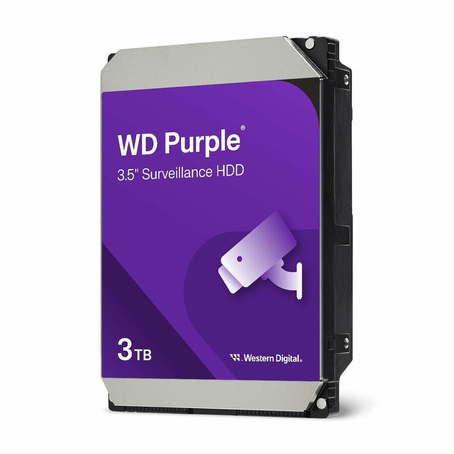 WD Purple WD34PURZ 3 TB Hard Drive - 3.5" Internal - SATA - Conventional Magnetic Recording (CMR) Method - Write Intensive