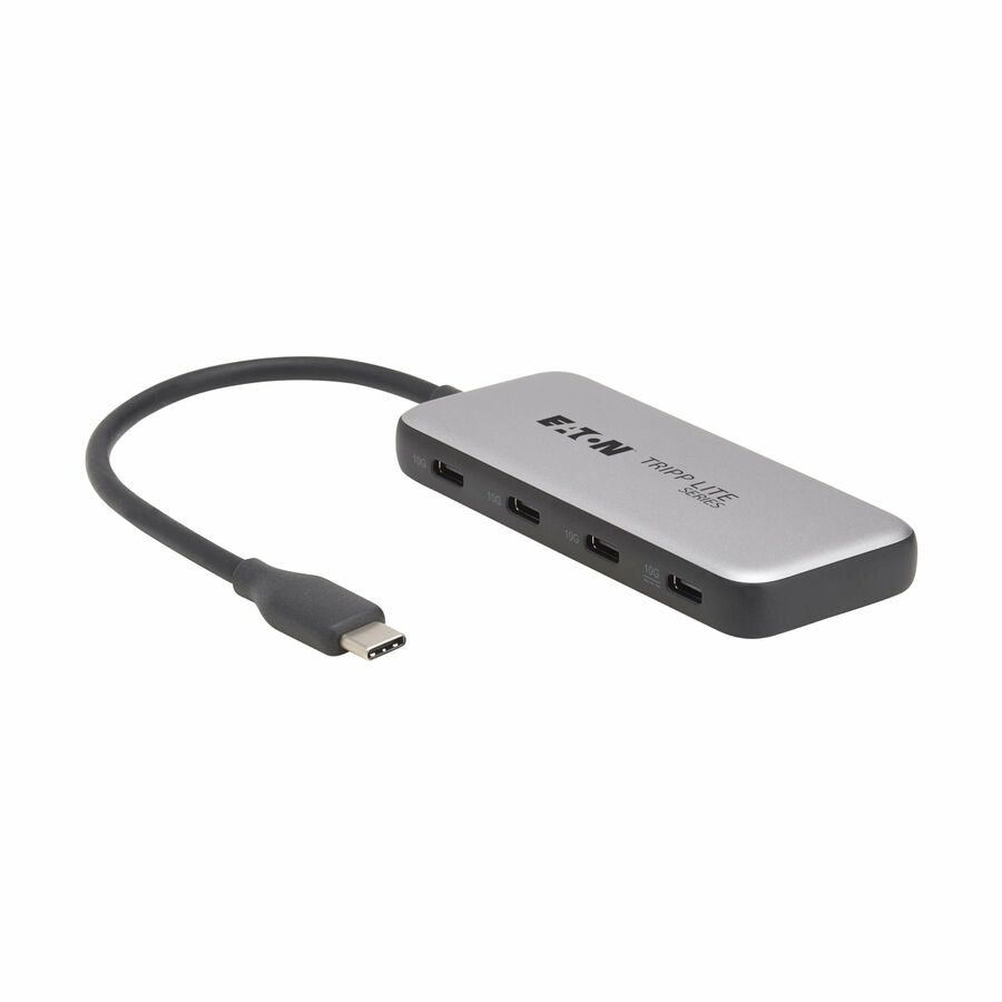 Eaton Tripp Lite Series 4-Port USB-C Hub, USB 3.2 Gen 2 (10 Gbps), 4x USB-C Ports, 100W PD Charging, Thunderbolt 3 Compatible, Gray