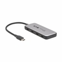 Eaton Tripp Lite Series 4-Port USB-C Hub, USB 3.2 Gen 2 (10 Gbps), 4x USB-C Ports, 100W PD Charging, Thunderbolt 3 Compatible, Gray