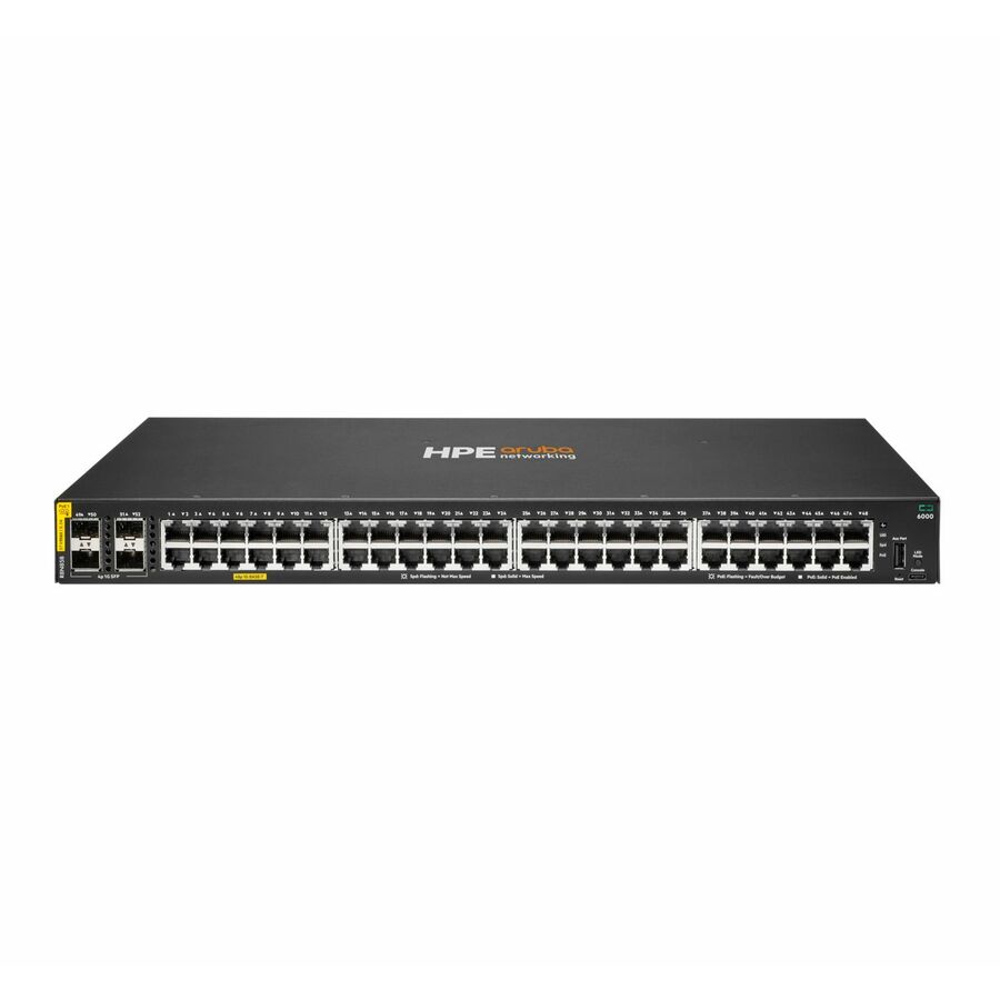 Aruba CX 6000 48p 10M/100M/1G Class4 PoE 4p SFP 1G 370W Switch