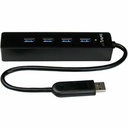 StarTech 4 Port Portable SuperSpeed USB 3.0 Hub with Built-in Cable - 5Gbps