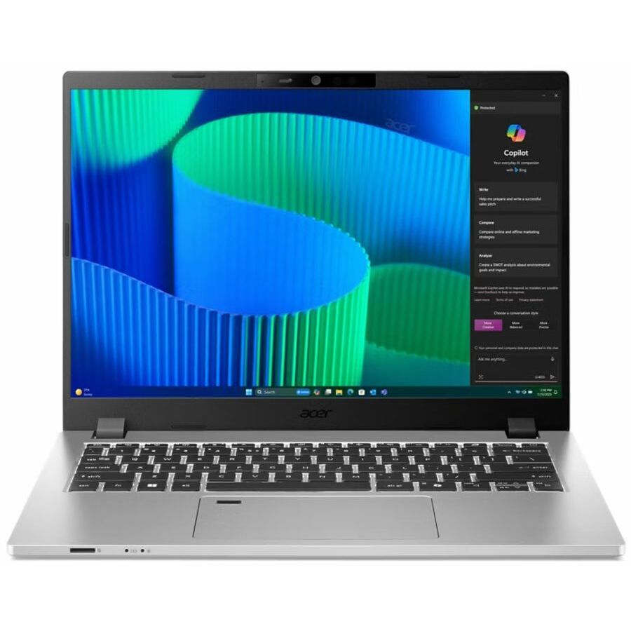 Acer TravelMate P2 14 TMP214-56 TMP214-56-54NF 14" Notebook - WUXGA - 60 Hz - Intel Core 5 120U - 16 GB - 512 GB SSD - English Keyboard - Silver