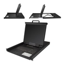 StarTech 16 Port Rackmount KVM Console w/ Cables - Integrated KVM Switch w/ 19" LCD - 1U LCD KVM Drawer 50000 MTBF - USB + VGA Support
