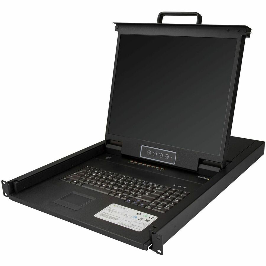 StarTech 8 Port Rackmount KVM Console w/ Cables - Integrated KVM Switch w/ 19" LCD - 1U LCD KVM Drawer 50000 MTBF - USB + VGA Support