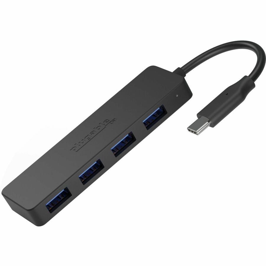 Plugable USB C to USB Adapter Hub, 4 Port USB 3.0 Hub, USB Splitter for Laptop