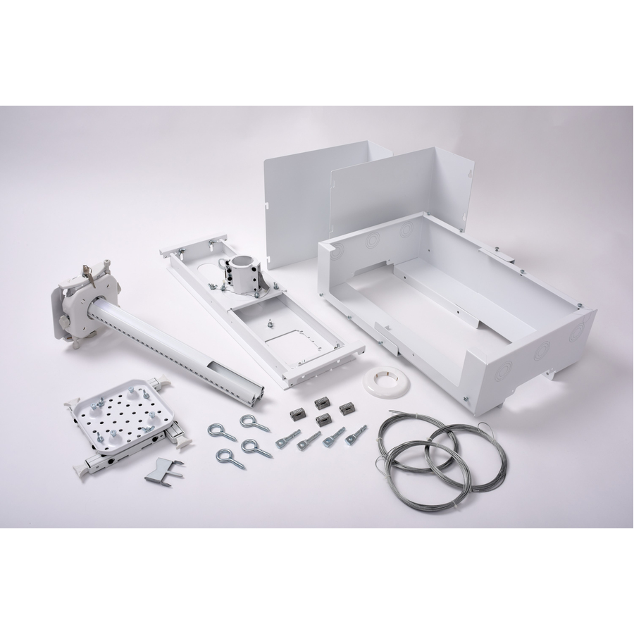 Chief Suspended Ceiling Projector System with Storage - White