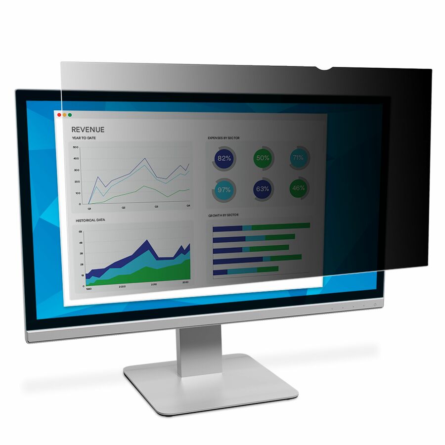 3M Privacy Filter for 34in Full Screen Monitor, 21:9, PF340W2E Black, Matte