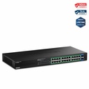 TRENDnet 26-Port Gigabit EdgeSmart PoE+ Switch, TPE TG262ES, 380W PoE Power Budget, 24 x Gigabit PoE+ Ports, 2 x Gigabit SFP Ports, Managed Network Ethernet Switch, Lifetime Protection, Black