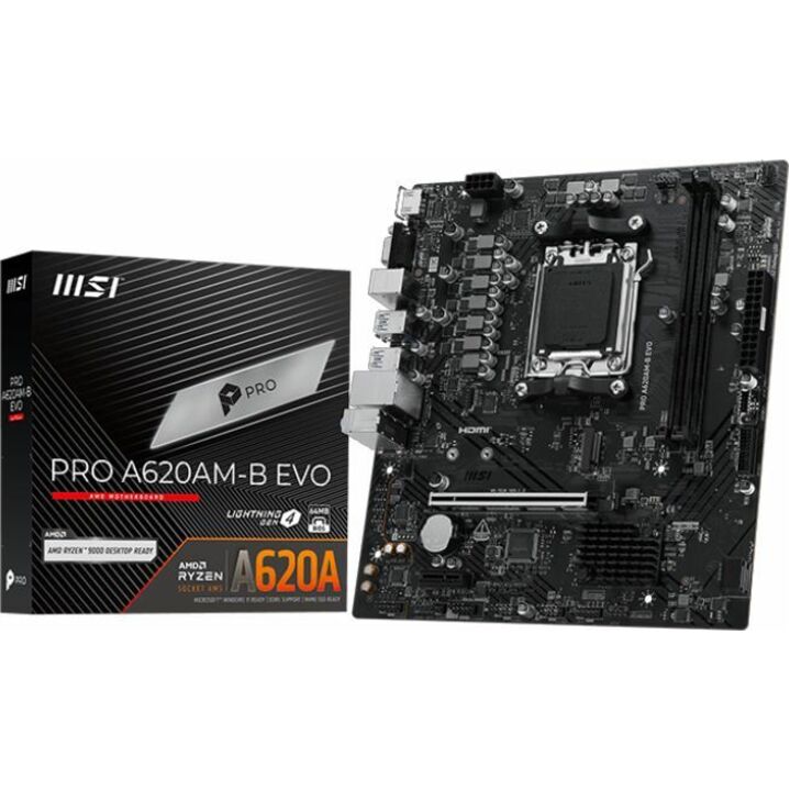 MSI A620AM-B EVO Gaming Desktop Motherboard - AMD A620A Chipset - Socket AM5 - Micro ATX