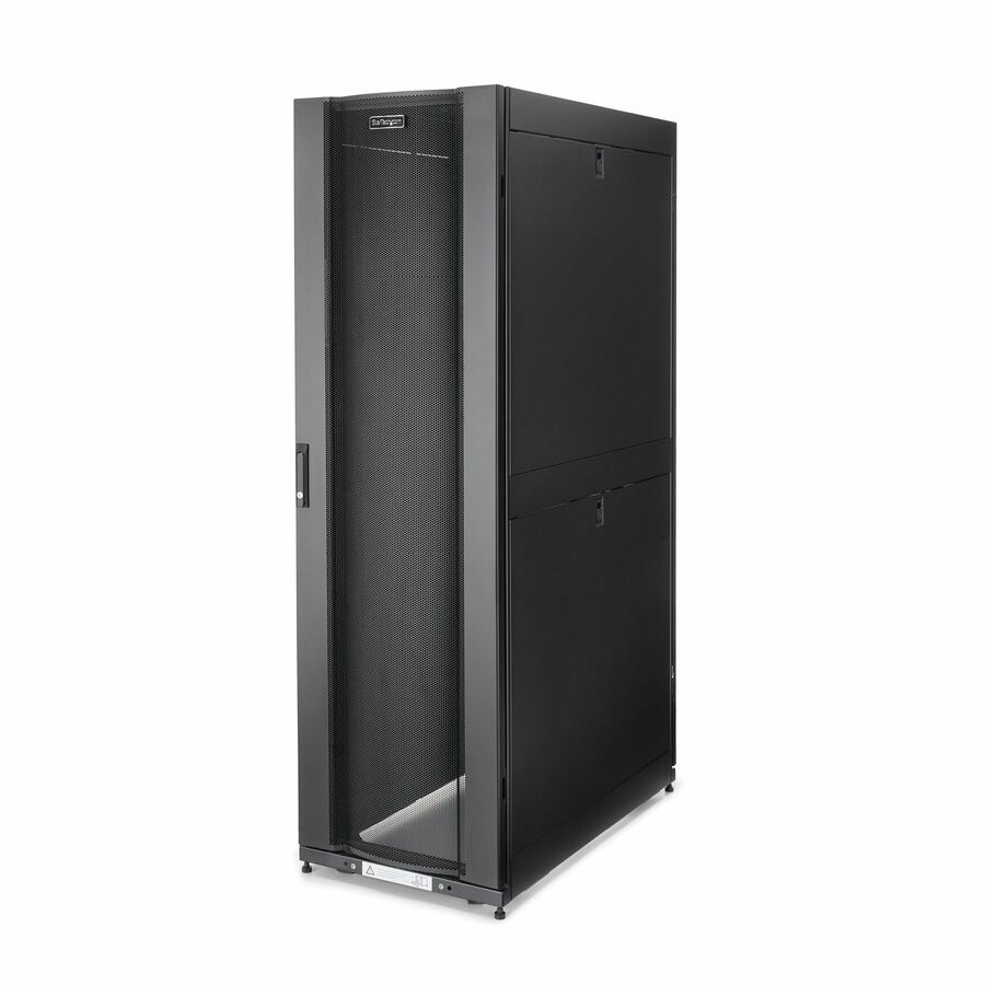 StarTech 4-Post 42U Server Rack Cabinet, 19" Data Rack Cabinet for Computer / IT Equipment mount, Rack Server Cabinet with Casters