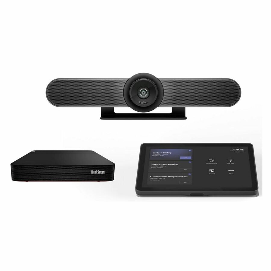 Logitech Small Room with Tap & MeetUp & Lenovo ThinkSmart Core Gen 2 for Microsoft Teams Rooms on Windows