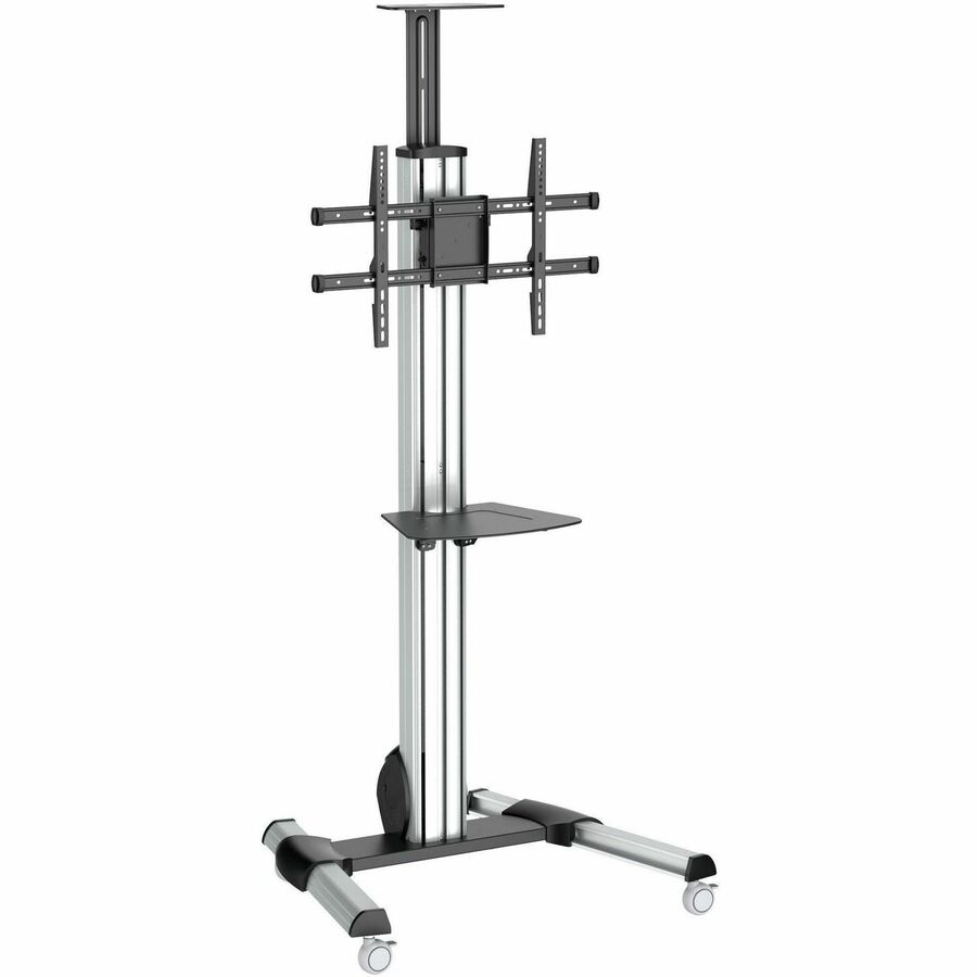 StarTech TV Cart - For 32" to 75" Displays - AV Cart - Height Adjustable - Lockable Wheels - Flat Screen TV Cart - Media Cart on Wheels