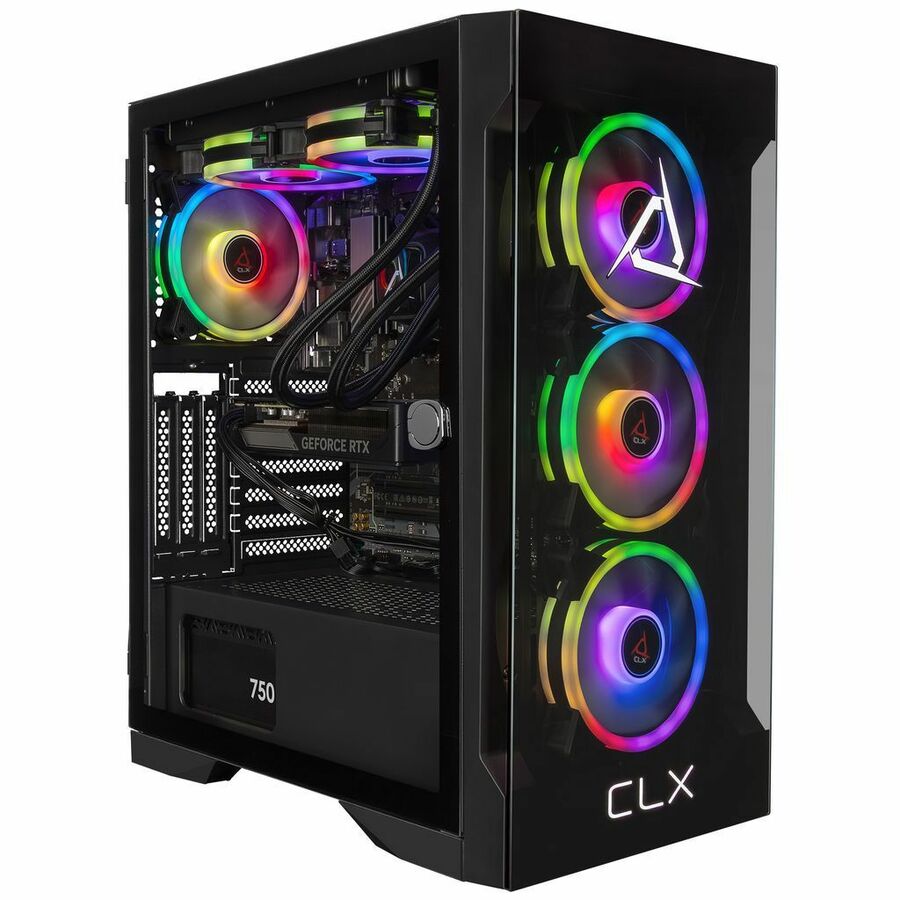 CLX SET TGMSETRTA5504BM Gaming Desktop Computer - AMD Ryzen 7 9700X - 32 GB - 2 TB PCI Express NVMe SSD - Mid-tower - Black