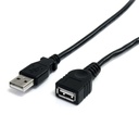 StarTech 10 ft Black USB 2.0 Extension Cable A to A - M/F