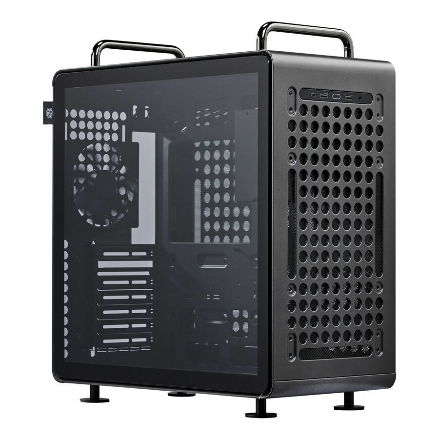 Cooler Master QUBE 540 ATX Mid-Tower PC Case - Highly Customizable Modular Computer Chassis with Movable I/O Panel, Multi-Position PSU Mount, Tempered Glass Panel & Portable Handles - Stardust Iron