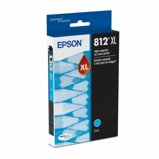 Epson DURABrite Ultra T812 Original High Yield Inkjet Ink Cartridge - Cyan - 1 Each
