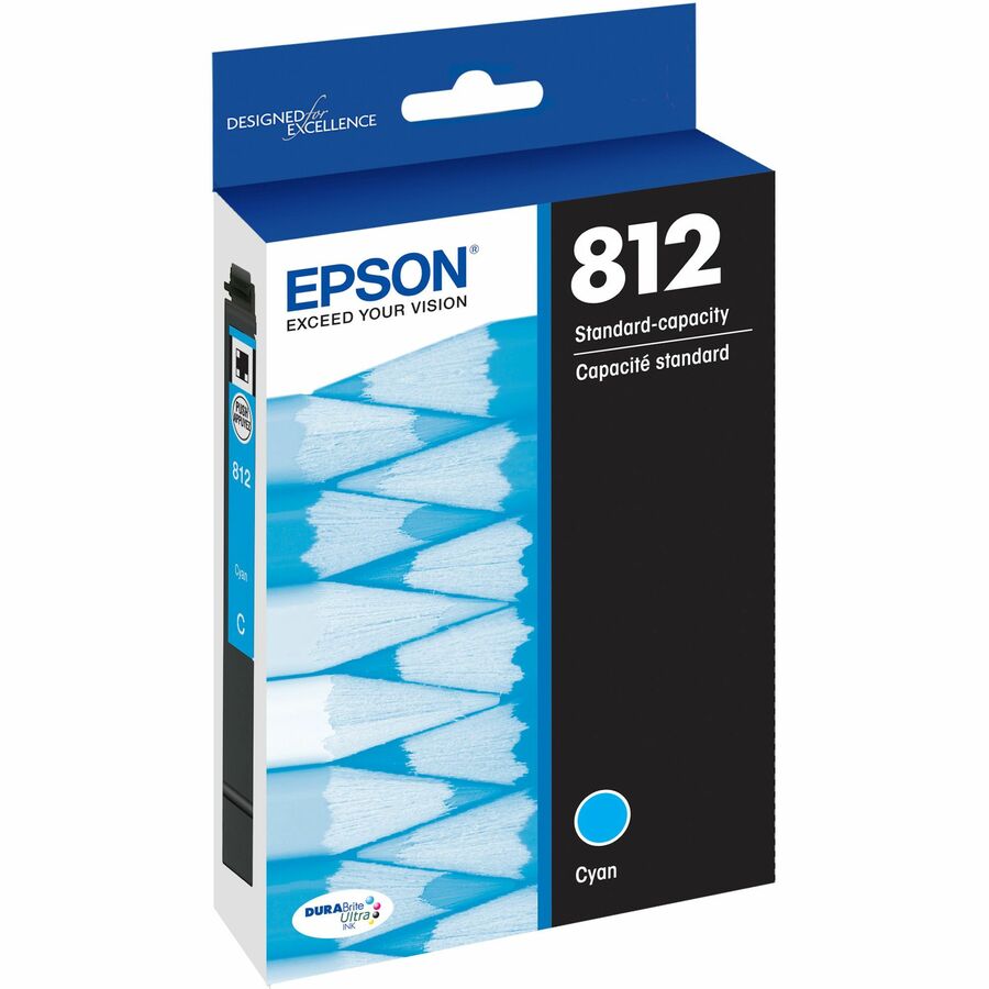 Epson DURABrite Ultra T812 Original Standard Yield Inkjet Ink Cartridge - Cyan - 1 Each