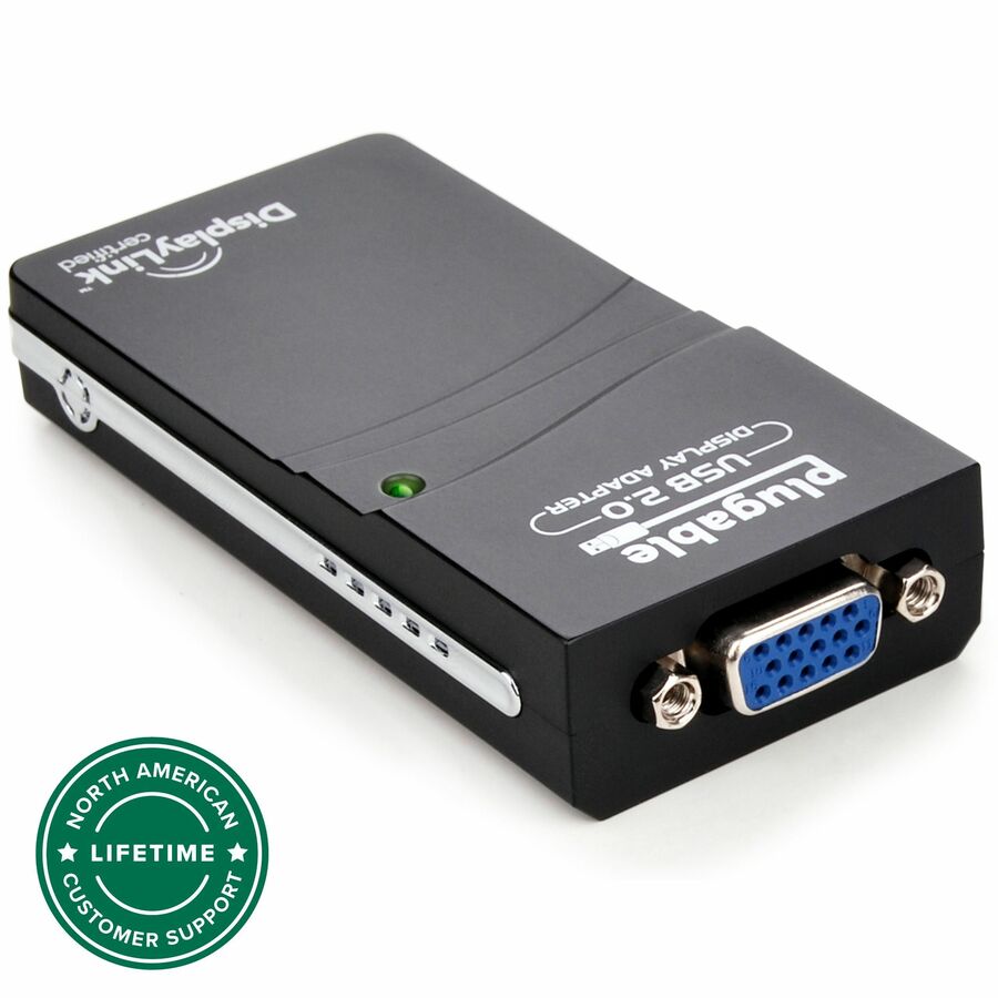 Plugable USB 2.0 to VGA Video Graphics Adapter for Multiple Monitors up to 1920x1080