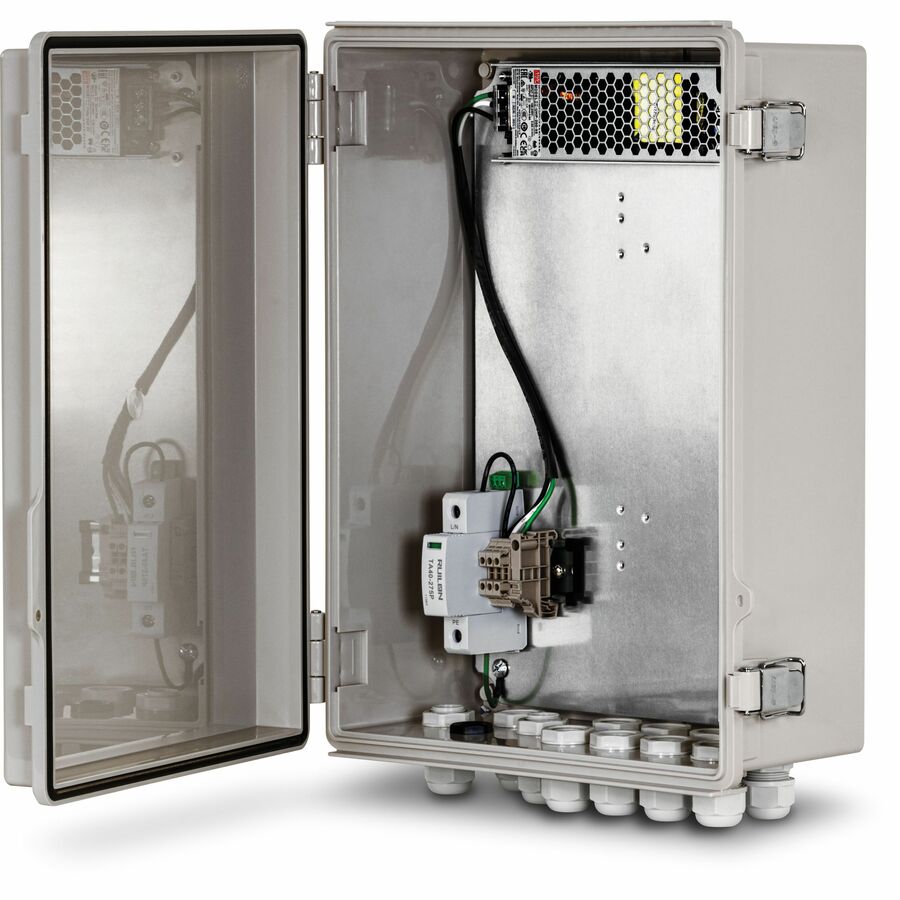 TRENDnet Outdoor IP68 Weatherproof Power Supply Box Enclosure, TI-CA3K, Power Supply and Surge Protector Included, IK10 Impact Protection, Power Supply Supports up to 200W (55V DC, 3.6A), White