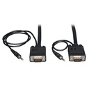 Eaton Tripp Lite Series VGA High-Resolution RGB Coaxial Cable with Audio (HD15 and 3.5mm M/M), 30 ft. (9.14 m)