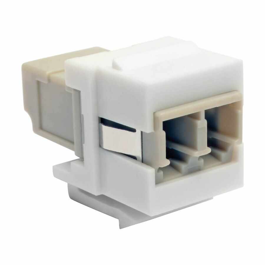 Eaton Tripp Lite Series Duplex Multimode Fiber Coupler, Keystone Jack - LC to LC, White