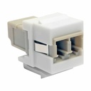 Eaton Tripp Lite Series Duplex Multimode Fiber Coupler, Keystone Jack - LC to LC, White