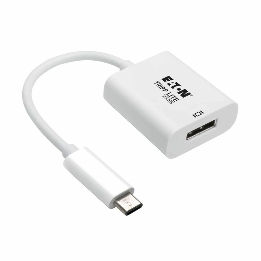Eaton Tripp Lite Series USB-C to DisplayPort Active Adapter Cable with Equalizer (M/F), UHD 8K, HDR, DP 1.4, White, 6 in. (15.2 cm)