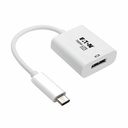 Eaton Tripp Lite Series USB-C to DisplayPort Active Adapter Cable with Equalizer (M/F), UHD 8K, HDR, DP 1.4, White, 6 in. (15.2 cm)