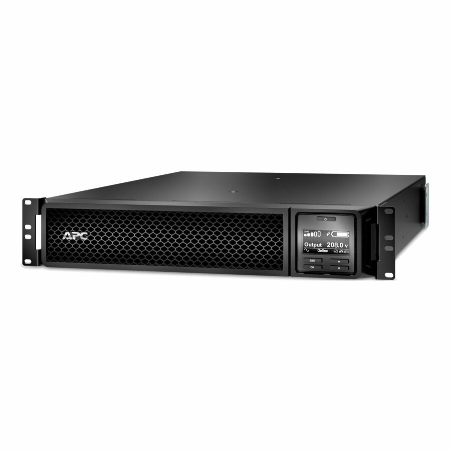 APC Smart-UPS On-Line, 3kVA, Rackmount 2U, 208V, 2x L6-20R+1x L6-30R NEMA outlets, Network Card, Extended runtime, W/ rail kit [TAA]