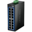 TRENDnet 16-Port Industrial Gigabit DIN-Rail Switch, TI-G160, NDAA & TAA Compliant, 32Gbps, IP50 Rated, Ethernet Splitter, Lifetime Protection
