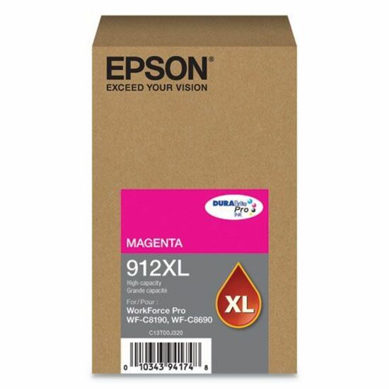 Epson DURABrite Pro 912XL Original High Yield Inkjet Ink Cartridge - Magenta Pack
