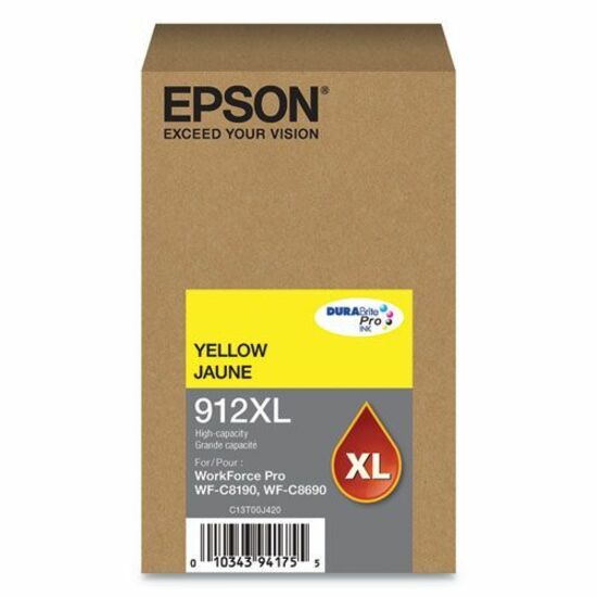 Epson DURABrite Pro 912XL Original High Yield Inkjet Ink Cartridge - Yellow Pack