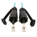 Eaton Tripp Lite Series 10Gb Rigid Industrial Duplex Multimode 50/125 OM3 Fiber Patch Cable (LC/LC) - IP68, Aqua, 10 m (32.8 ft.)