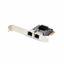 StarTech 2-Port Gigabit PCIe Network Adapter Card, 10/100/1000Mbps PCI Express NIC, Dual Realtek RTL8111H, TAA Compliant