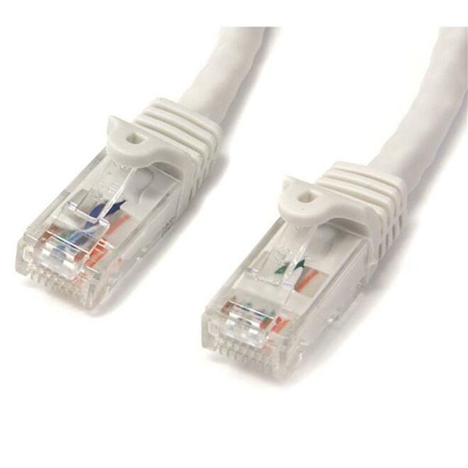 StarTech 10ft CAT6 Ethernet Cable - White Snagless Gigabit - 100W PoE UTP 250Mhz Category 6 Patch Cord UL Certified Wiring/TIA