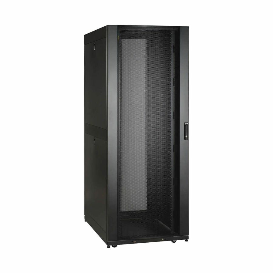 Tripp Lite by Eaton 45U SmartRack Wide Standard-Depth Rack Enclosure Cabinet with Doors and Side Panels 2 Pre-Installed Cable Managers