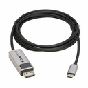 Eaton Tripp Lite Series USB-C to DisplayPort Active Adapter Cable (M/M) - 8K 60 Hz, 4K 144 Hz, HDR, 4:4:4, HDCP 2.3, Black, 6 ft. (1.8 m)