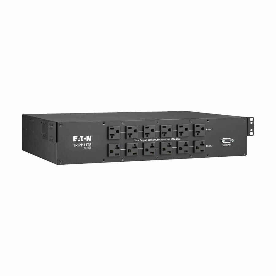 Eaton Tripp Lite Series 2.9kW 120V Single-Phase ATS/Monitored PDU - 24 5-15/20R & 1 L5-30R Outlets, Dual L5-30P Inputs, 10 ft. Cords, 2U, TAA