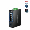 TRENDnet 9-Port Industrial 2.5G DIN-Rail Switch with 10G SFP+ Port, TI-G5091, 8 x 2.5G Ports, 1 x 10G SFP+ Port, 60Gbos, NDAA TAA Compliant, Lifetime Protection