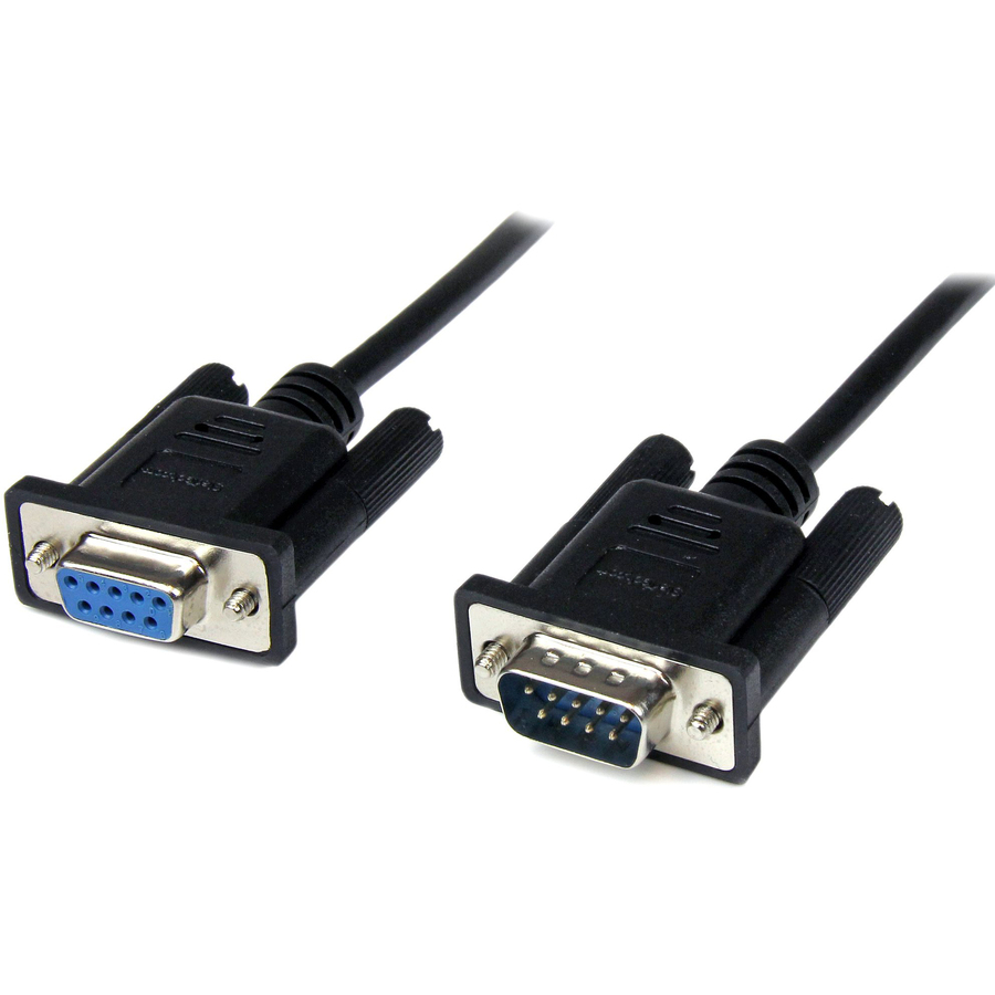 StarTech 1m Black DB9 RS232 Serial Null Modem Cable F/M