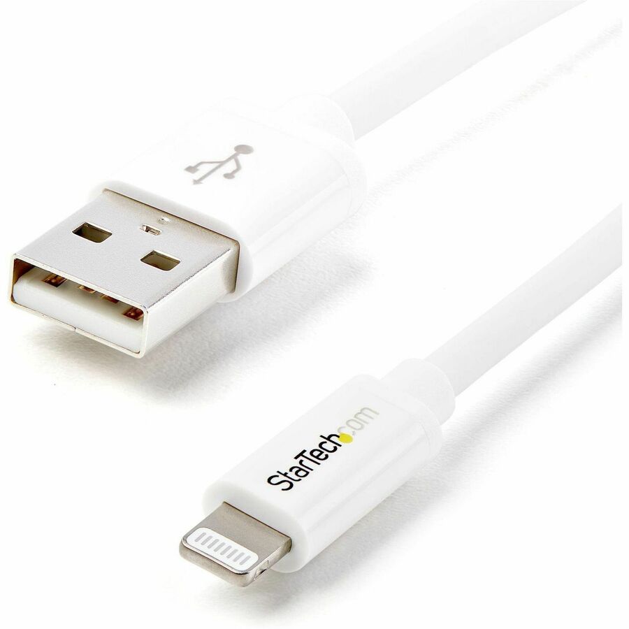 StarTech 1m (3ft) White Apple® 8-pin Lightning Connector to USB Cable for iPhone / iPod / iPad
