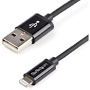 StarTech 2m (6ft) Long Black Apple® 8-pin Lightning Connector to USB Cable for iPhone / iPod / iPad