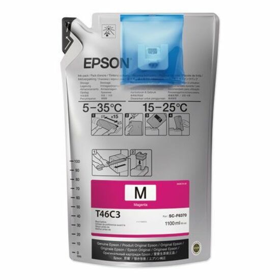Epson T46C, 6 x 1000 mL Magenta UltraChrome DS Ink Packs