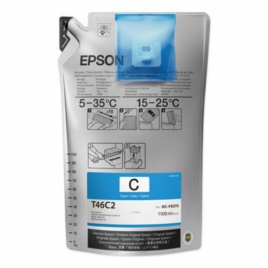 Epson T46C, 6 x 1000 mL Cyan UltraChrome DS Ink Packs